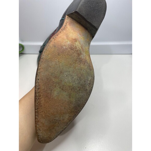 Code West Women’s Size: 9 M Teal Green Leather Cowboy Boots USA Vintage - Picture 8 of 16